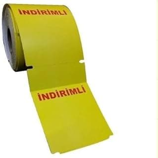 TERMAL KARTON RAF ETİKETİ SARI İNDİRİMLİ 135X100 250 ADET