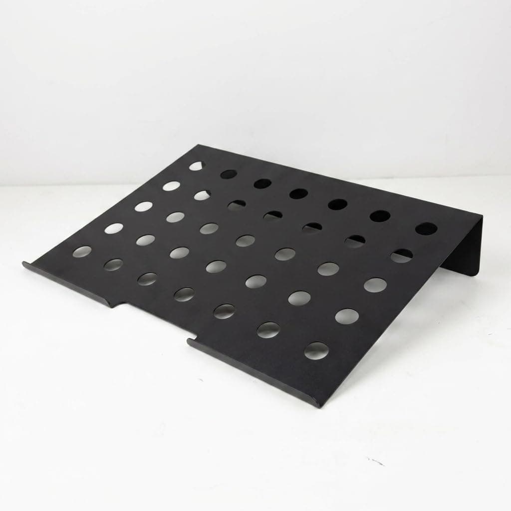 Deconox Metal Laptop Standı, Siyah Dizüstü Bilgisayar Yükseltici Stand, 38x26 cm Havalandırma Delikli Ergonomik Açılı Notebook Standı, Özel Boyalı Masaüstü Laptop Yükseltici