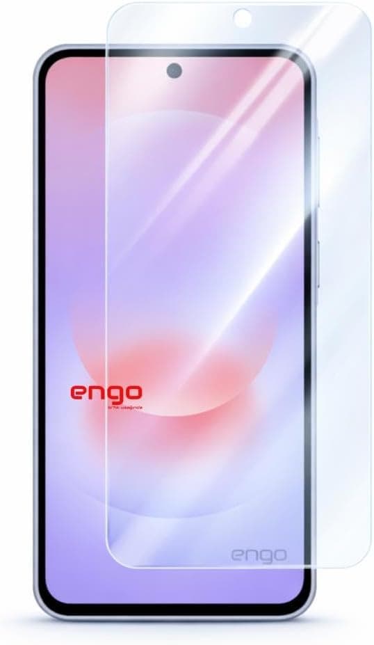 Engo Samsung Galaxy A37 İle Uyumlu Ekran Koruyucu 9H Temperli Kırılmaz Esnek Nano Cam, Çizilmeye Dayanıklı Koruma, HD Şeffaf