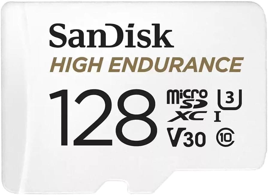 SanDisk High Endurance microSDXC Bellek Kartı 128 GB + Adaptör (Dash Camları ve Özel Güvenlik Kameraları için, 100 MB/s Okuma, Full HD ve 4K Videolar için V30)