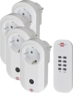 Brennenstuhl Uzaktan kontrol seti, RCS 1000 N Comfort, Uzaktan Kumandalı priz seti (El kumandası ve çocuk emniyetli) Renk: beyaz