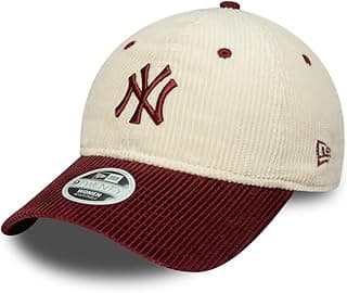 New Era WMNS Blok Kordon 9Twenty Ayarlanabilir Kadın Şapkası NY Yankees Bej Kırmızı, Beden: Tek Beden