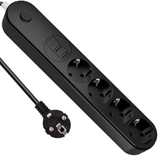 Infomax Termal Akım Korumalı Grup Priz (ShowMax SH-4625), 4 Priz, 2 USB A ve 1 Type-C Çıkışlı (3.1A), 2 Metre Kablolu, Çocuk Korumalı (Ev ve Ofis İçin)