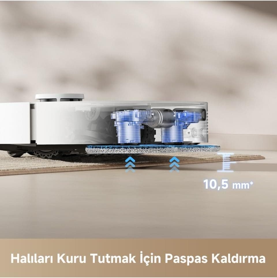 Dreame L40 Ultra CE Robot Süpürge Beyaz, 13.000Pa Vormax™ Emiş Gücü, DuoScrub™ Çift Döner Paspas, Otomatik Toz Boşaltma ve Paspas Yıkama, Akıllı Navigasyon