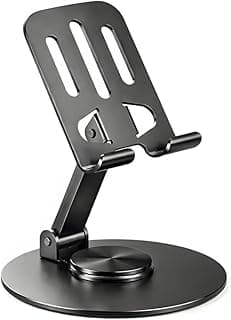 Metal Telefon Standı 720° Dönebilen Katlanabilir Masaüstü Telefon Tutucu – Alüminyum Gövde, Çok Açılı Ayarlanabilir, Tablet ve Akıllı Telefon Uyumlu