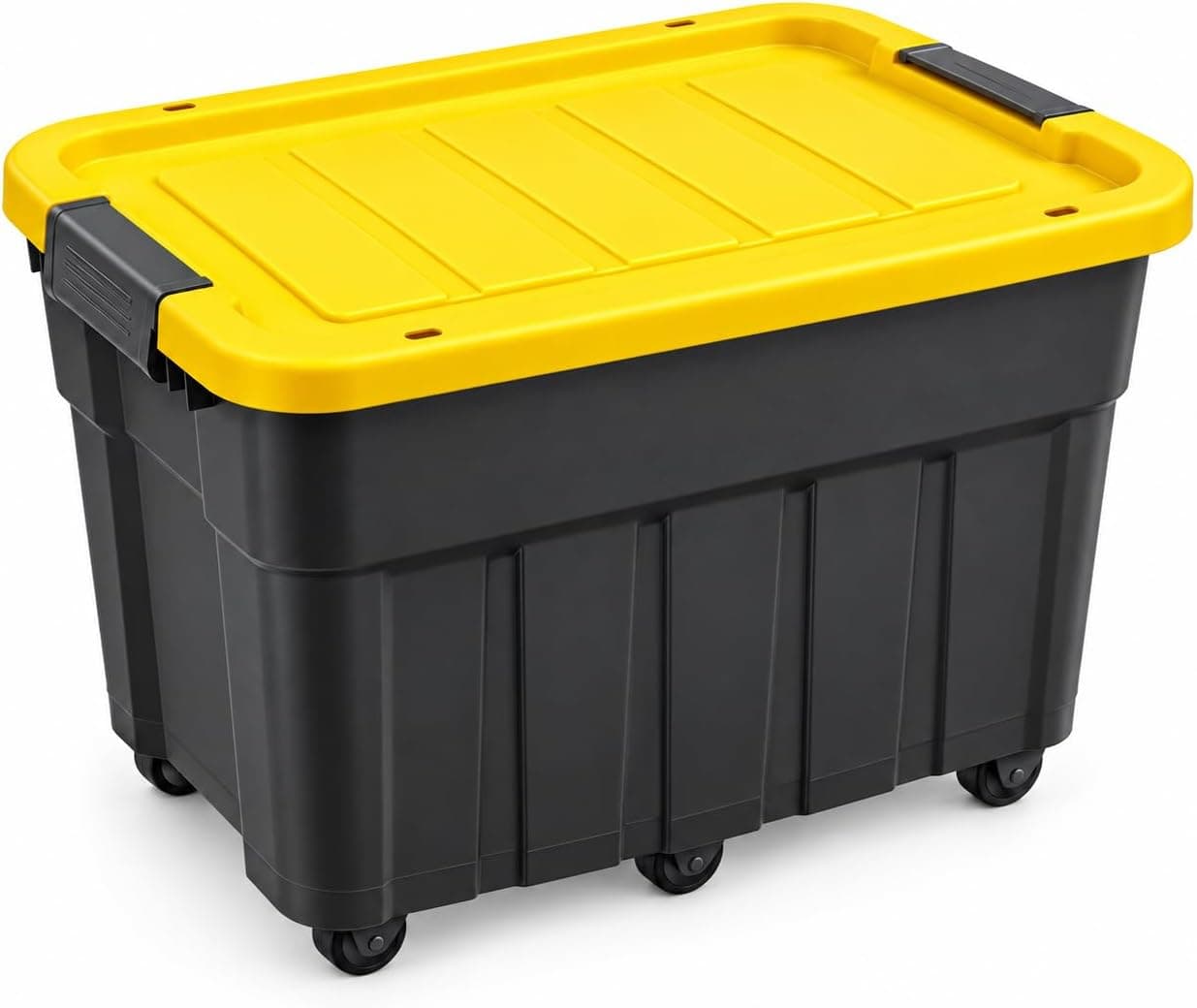 Tekerlekli Premium Kapaklı Plastik Saklama Kutusu, 40 L