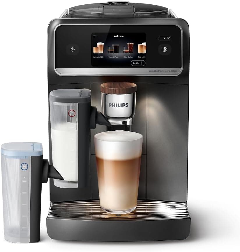 Philips Café Aromis Tam Otomatik Espresso Makinesi – BrewExtract Teknolojisi, LatteGo Pro, 50+ Sıcak ve Soğuk İçecek, kolay temizleme, sezgisel ekran ve Barista asistanı ile (EP8757/12)
