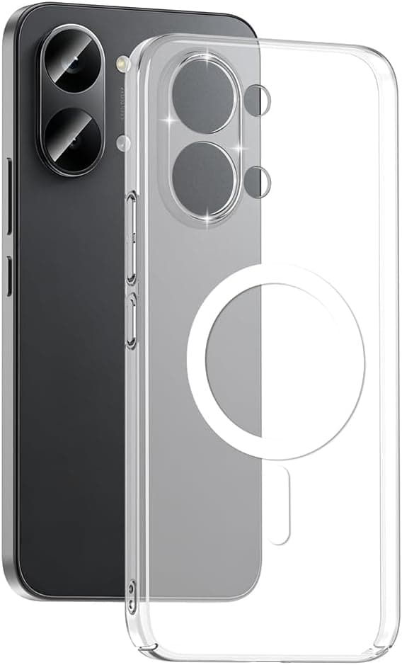 Coverzone Xiaomi Poco X8 Pro Max ile uyumlu Şeffaf Kılıf MagSafe Uyumlu Güçlü Mıknatıslı Wireless Şarj Destekli Crystal Clear İnce Sert Arka Kapak Kamera Lens Korumalı Darbe Emici Kılıf