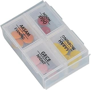 Outdoor Outlet 4 Öğün Günlük Hap İlaç Saklama Taşıma Kutusu İlaç Hatırlatıcı