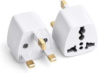 Kyrotech Tip G, İngiliz Adaptör Fişi, Hindistan, İngiltere, Dubai, Hong Kong, Singapur, Kıbrıs Fişi, Hac, Umre Uyumlu, 2 ve 3 Uçlu Seyahat Fiş Çevirici Dönüştürücü Priz, Uluslararası Güç Adaptörü