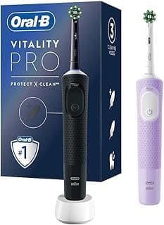 Oral-B Şarjlı/Elektrikli Diş Fırçası Vitality Pro 2'li Siyah&Lila Avantaj Paketi