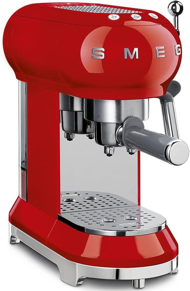 SMEG 50's Style Retro Espresso Kahve Makinesi Glossy Red