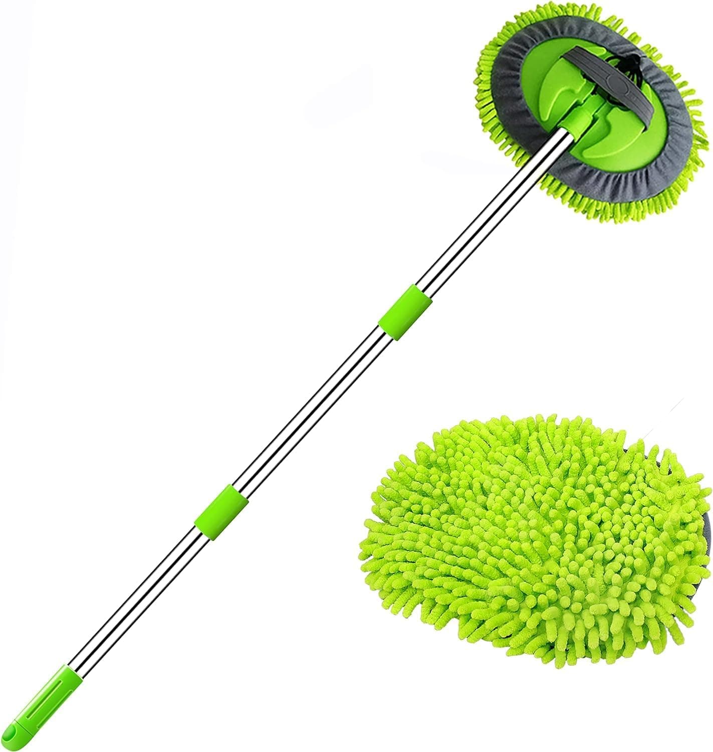 Araba Yıkama Fırçası,Araba Mopu, Paspas Temizleme Aleti Uzun Saplı Yıkama Detaylandırma Fırçası,Mikrofiber Temizleme Aleti Seti Fırça Silgi Için Arabalar Araç İçin Çiziksiz Temizleme Seti