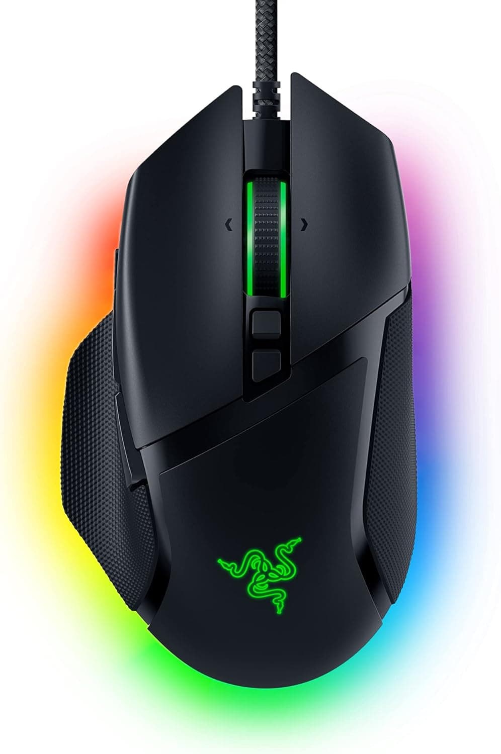 Razer Basilisk V3 - Kablolu, özelleştirilebilir oyun faresi, Chroma RGB ile, PC/Mac için (10+1 programlanabilir tuş, eğilebilir HyperScroll fare tekerleği, ergonomik tasarım) Siyah