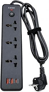 Coverzone 6in1 Power Strip 2500W Akım Korumalı Çoklu Priz, 3 AC Outlet, 2x QC18W USB-A, PD30W USB-C Hızlı Şarj, 150 cm Kablolu Universal Çoklayıcı Priz | XK-Multi02