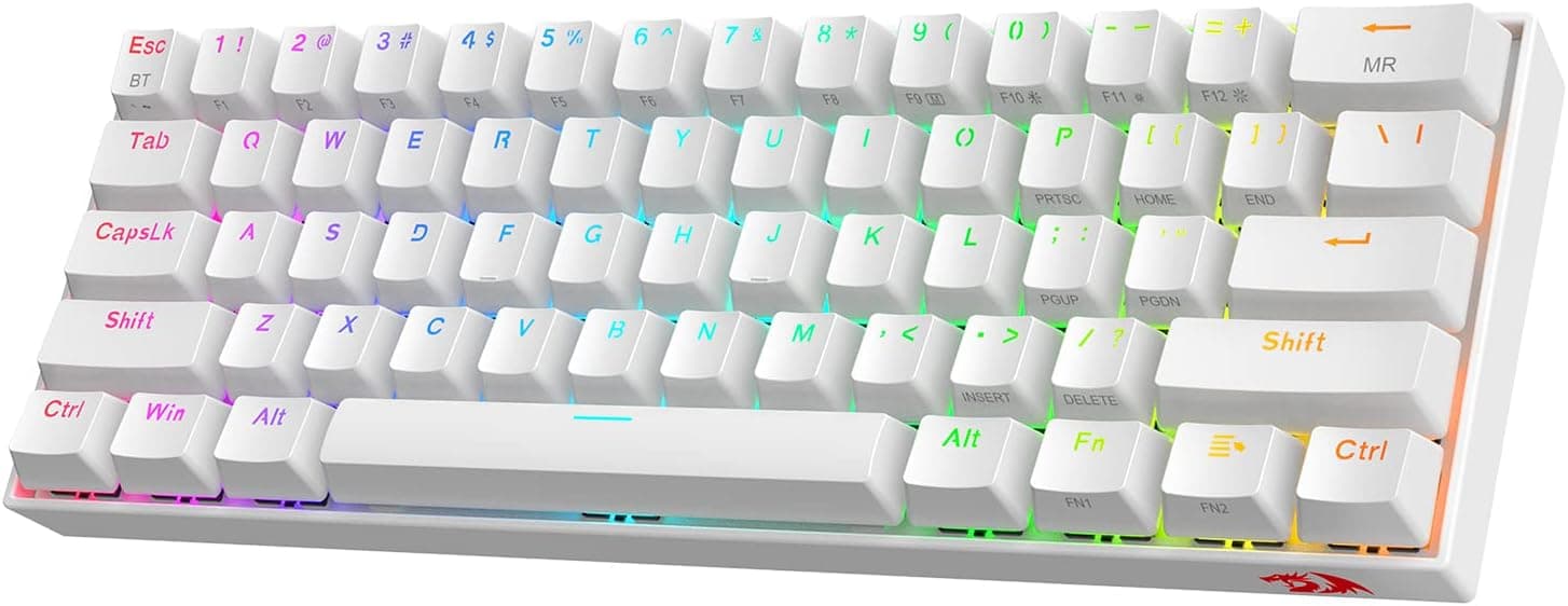 Redragon K530 Draconic%60 Kompakt RGB Kablosuz, 5.0 Bluetooth Oyun Klavyesi Kahverengi Anahtarlı ve 16,8 Milyon RGB Aydınlatma
