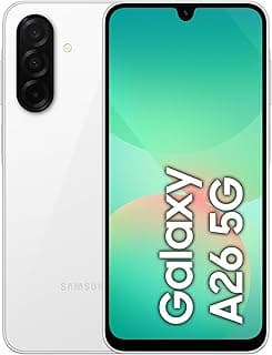 Samsung Galaxy A26 5G, Android Akıllı Telefon, 256GB Depolama, 8GB RAM, Beyaz, 50MP Kamera, Büyük Ekran, Uzun Pil Ömrü (Samsung Türkiye Garantili)