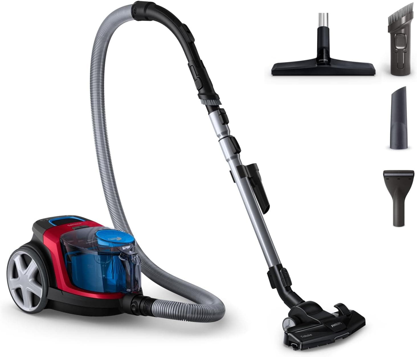 Philips PowerPro City Toz Torbasız Elektrikli Süpürge, 650W, PowerCyclone 5, Allergy H13 Filtre, Parke Başlığı, FC9331/07