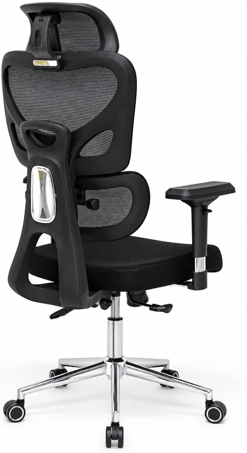 Zeon Büro Ofis Sistemleri // Comfort Ultra Black 4D Krom Kol Yönetici Koltuğu Ofis Çalışma Koltuğu