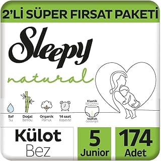 Sleepy Natural 2'li Fırsat Paketi Külot Bez 5 Numara Junior 174 Adet