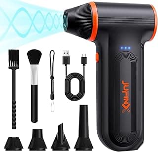 Turbo Fan, Şarjlı Hava Kompresörü, 150.000RPM, 3 Güç Modu, 52m/s Güçlü Üfleme, Bilgisayar - Araba - Klavye Temizliği için Güçlü Toz Üfleyici