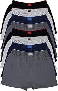 Tutku 8'li Fırsat Ürünü! Erkek Penye Havlu Bel Boxer Karışık Renk, L