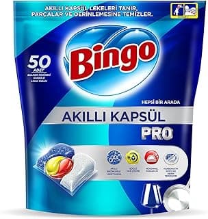 Bingo Akıllı Kapsül Pro Bulaşık Makinesi Deterjanı Tableti 50'li