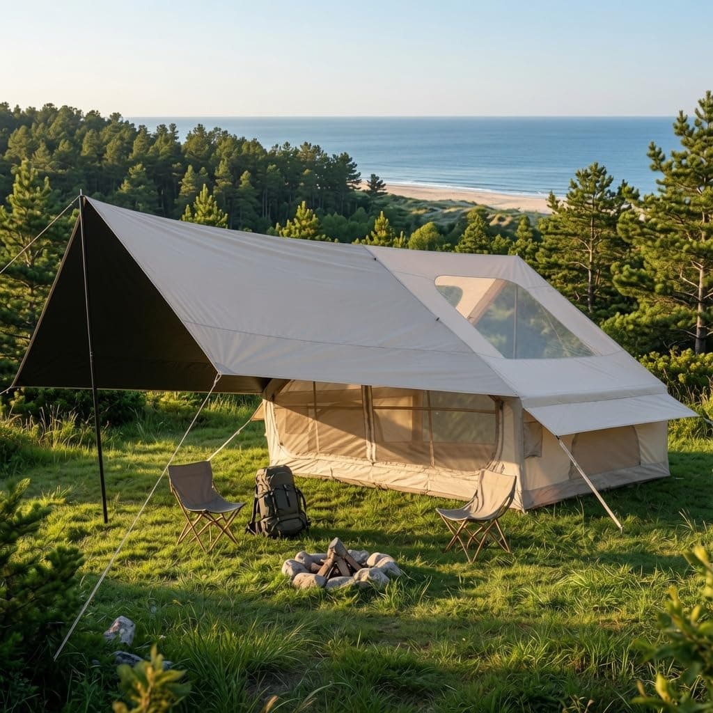 Pikas Rovos Şişme Kamp Çadırı 6 Kişilik | Büyük Boy Aile Çadırı | Hızlı Kurulum Hava Direkli | Kamp, Glamping, Festival ve Outdoor Kullanımı