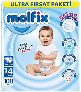 Molfix Maxi 4 Beden Aylık Bebek Bezi (1 x 100 Adet)