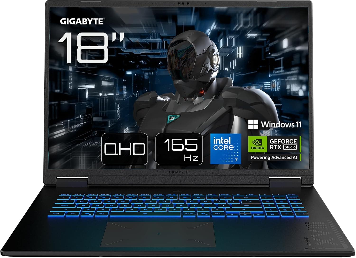 GIGABYTE GAMING A18 PRO Slim Gaming Notebook, 18 inç 165Hz QHD 16:10 3ms IPS Ekran, NVIDIA GeForce RTX 5070Ti 12GB 115W, Intel Core 7 240H, 32GB DDR5 RAM, 1TB SSD, Windows 11 Home