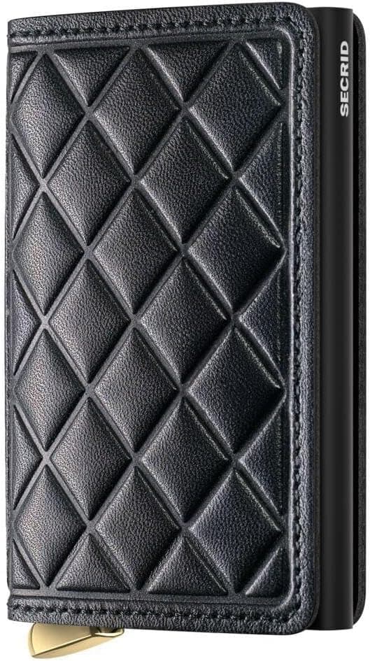 Secrid Premium Slimwallet+ Emboss Diamond Kartlık Cüzdan, Siyah
