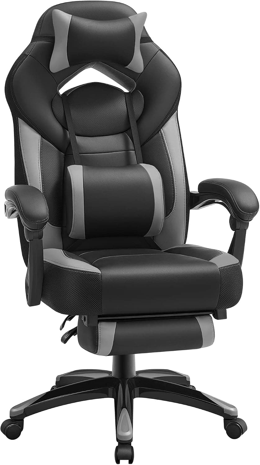 SONGMICS Yönetici Ofis Koltuğu, Ergonomik, Siyah, Gri Obg77Bg