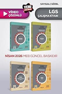 2026 (Nisan Dahil) 8.Sınıf LGS Çıkmış Soru ve MEB Örnek Soruları Çalışma Kitabı 4'lü SET RENKLİ