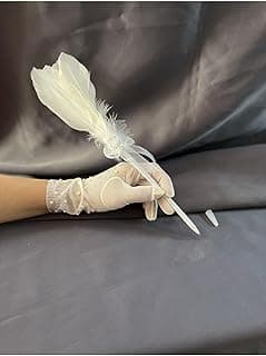 Beyaz Tüylü Nikah Kalemi – Duvar Dekorasyon Ürünü, AKER-HEDİYELİK-ÖZEL-İNDİRİMLER-X1006
