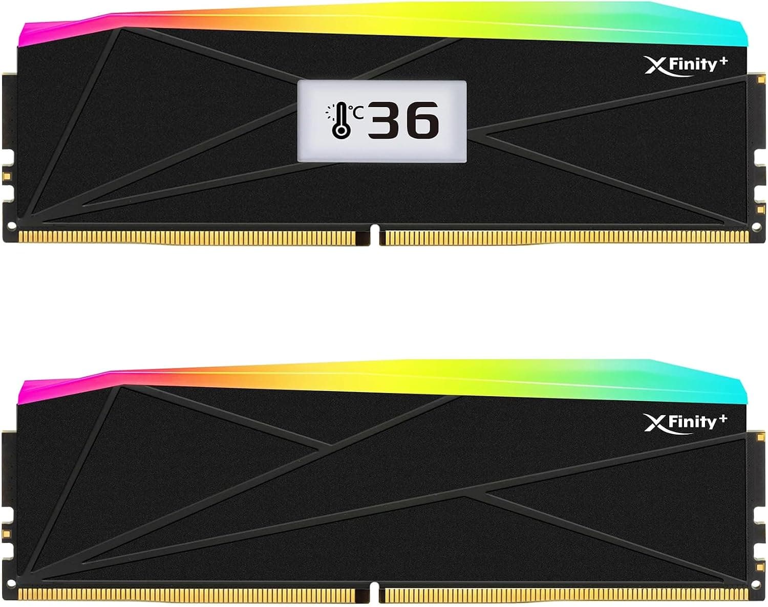 V-Color Manta XFinity+ OLED ARGB 32GB (2x16GB) DDR5 6400MT/s CL32 1.4V, Intel XMP 3.0, SK Hynix IC, Siyah Masaüstü Bellek RAM / OTMXFL1664832WWK