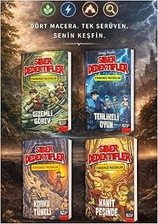 **Siber Dedektifler Esrarengiz Maceralar 4 Kitap Seti – 8-12 Yaş Çocuk Macera ve Gizem Kitapları, Dedektif Hikayeleri, Bilim Kurgu, Çocuk Klasikleri Tadında Seri | Gizemli Görev, Korku Tüneli...**