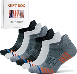 GoWith 3'lü-6'lı Bambu Renkli Spor Desenli Güçlendirilmiş Yıkamalı Kutulu Dikişsiz Koşu Yürüyüş Spor Performans Kısa Fit Patik Erkek Çorap