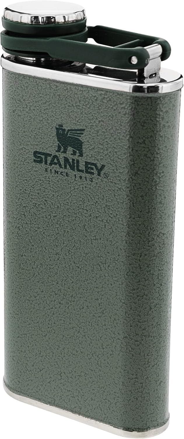 STANLEY Klasik Cep Matarası 0.23 Litre - Yeşil (Hammertone Green) | Paslanmaz Çelik