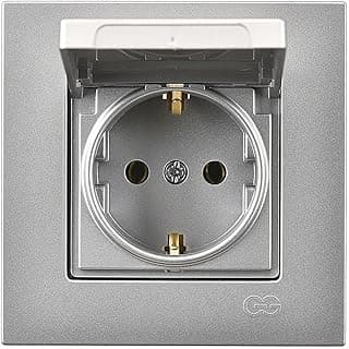 Günsan Eqona Gümüş Kapaklı Topraklı Priz