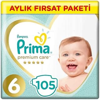 Prima Bebek Bezi Premium Care, 6 Beden, 105 Adet, X-Large Aylık Fırsat Paketi