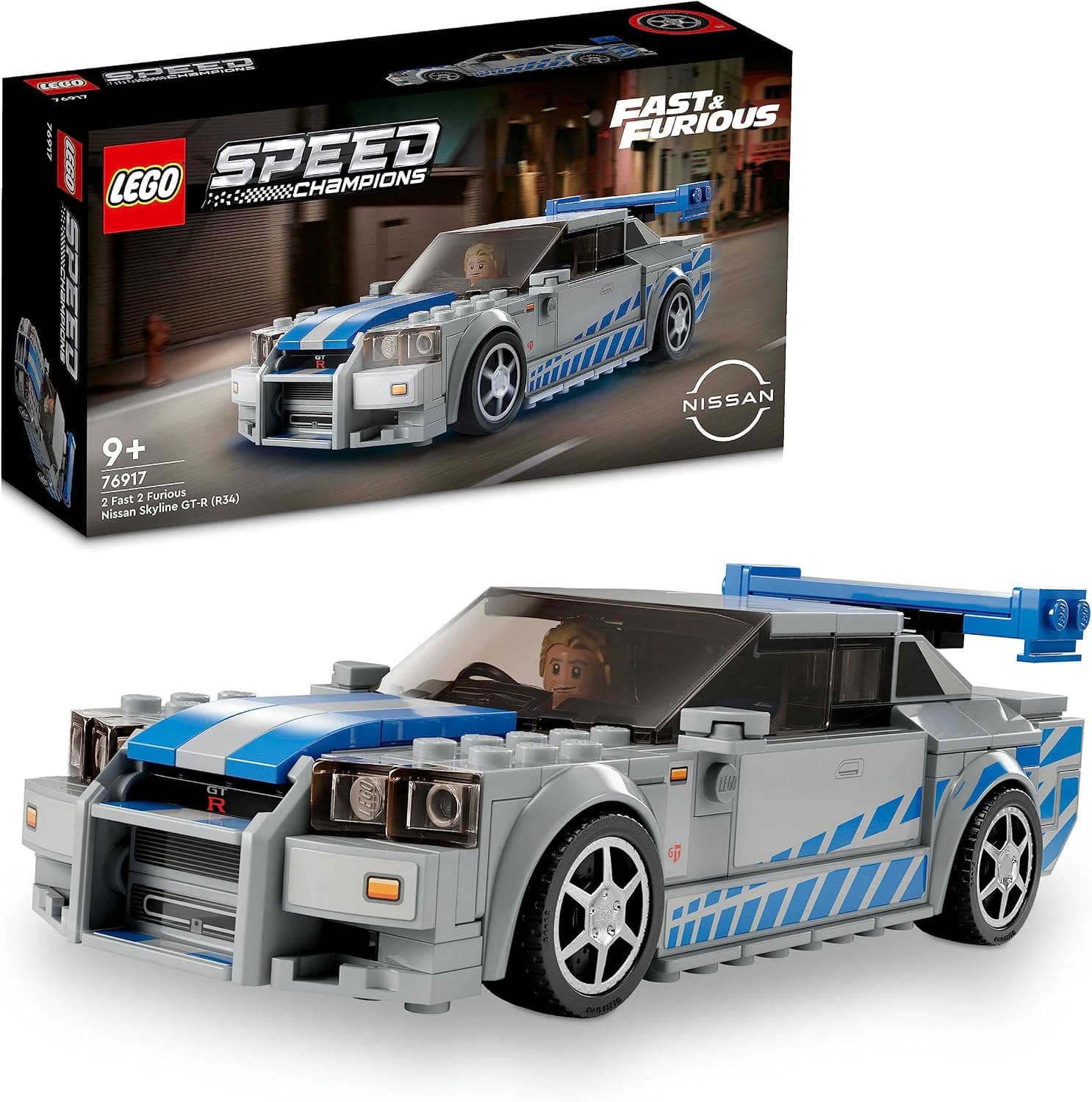 LEGO Speed Champions Daha Hızlı Daha Öfkeli Nissan Skyline GT-R (R34) 76917