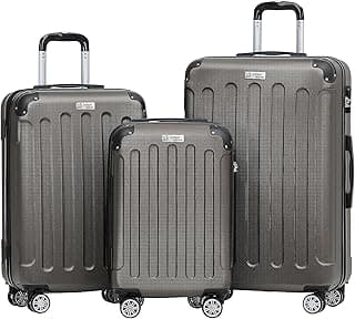Anthony Jackson Ultra Hafif ABS Valiz TRION (Füme, 3'lü Set)