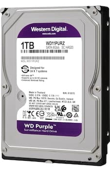 1 Tb Wd 3.5 Purple Sata3 5400rpm 64mb 7/24 Güvenlik Wd10purz 1tb