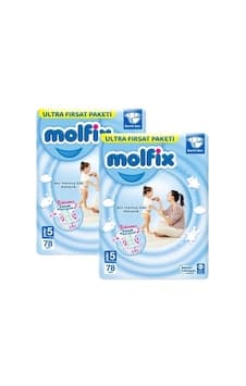 Molfix Bebek Bezi 5 Numara Junior Ultra Fırsat Paketi 2 x 78 Adet 2'li