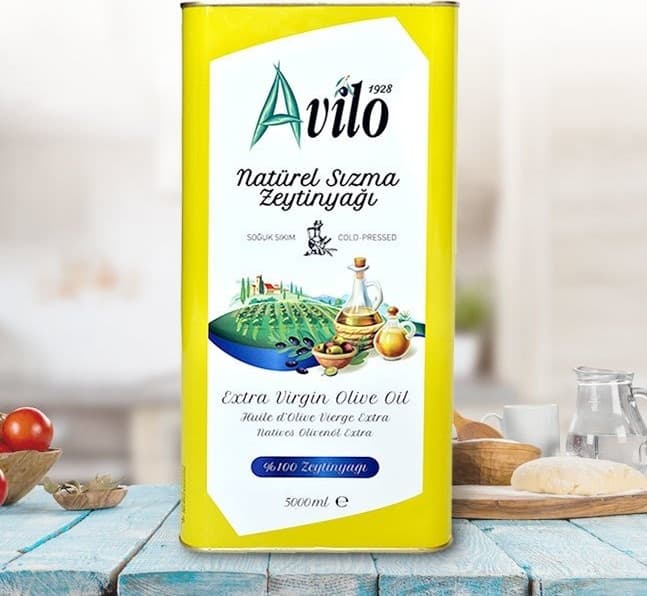 Avilo Naturel Sızma Soğuk Sıkım Zeytinyağı Teneke 5 L