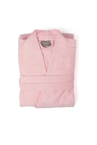 Soley HV.KIMONO.01 %100  Pamuklu Kimono Bornoz Pembe