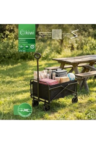 Kfw-392 Katlanır El Arabası 120 Kg Kapasite 80 L Hacim 360 Teker