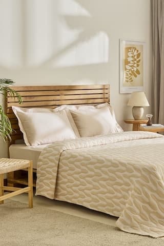 Kaşmir Home Juliette Çift Kişilik Yatak Örtüsü Bej Bej