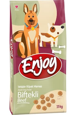 Enjoy Biftekli Yetişkin Köpek Maması 15 KG