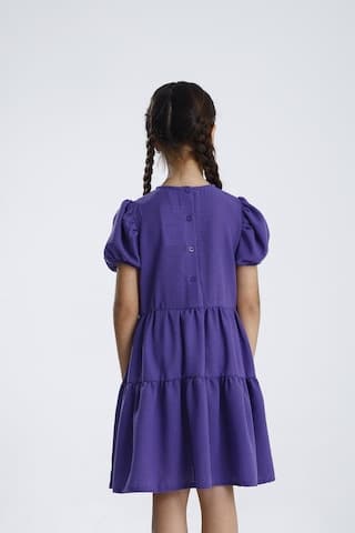 Miababy Basic Düz Elbise Mor